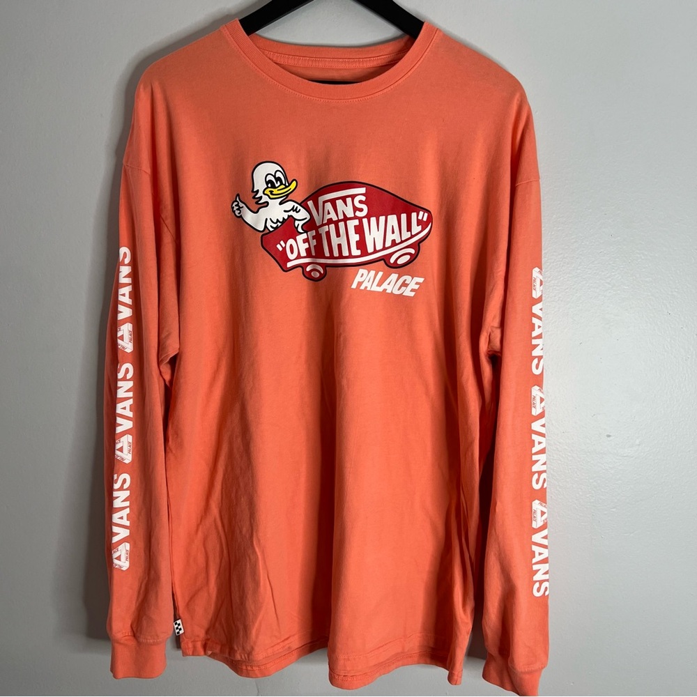 Vans x Palace Duck Out Long Sleeve T Shirt Mens XL Orange